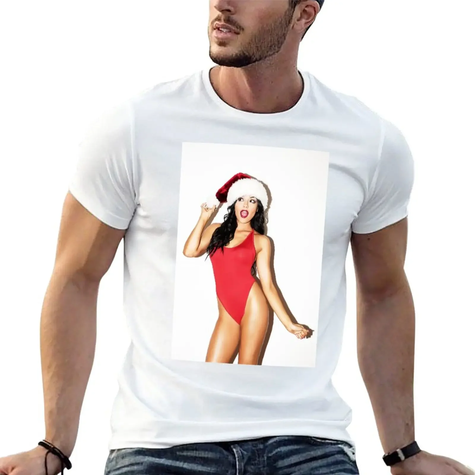 Sexy Santa's Helper Modern Pinup T-Shirt Short sleeve graphic t shirt mens graphic t-shirts pack