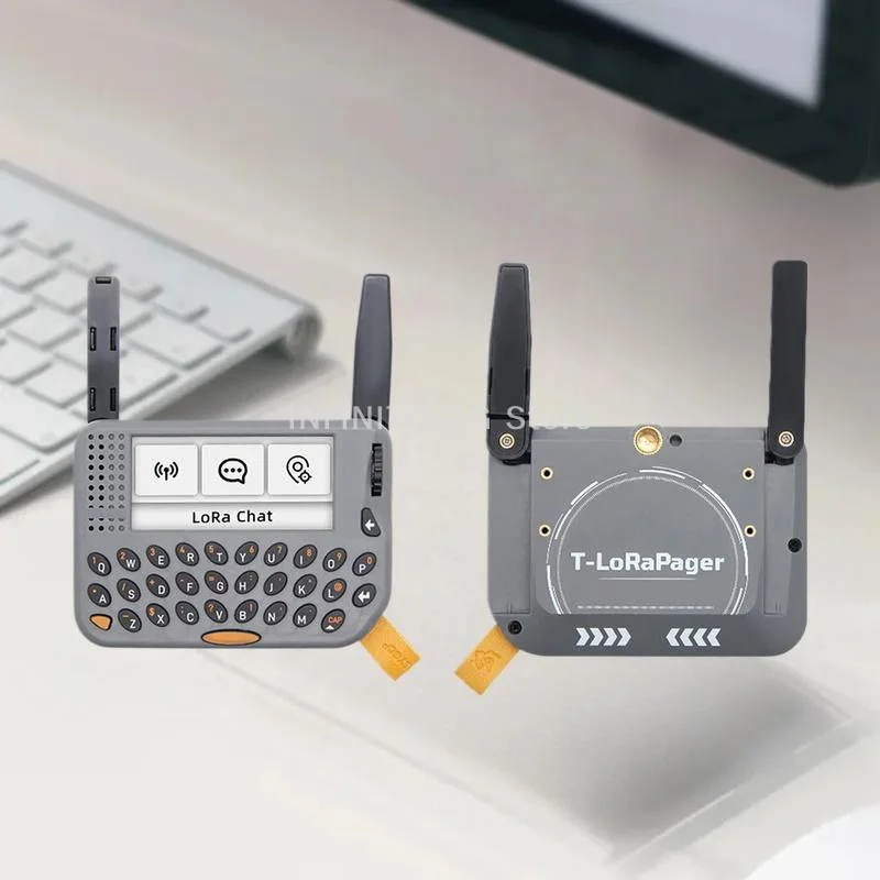 شاشة 2.33 بوصة ESP32-S3 جهاز بيجر إنترنت الأشياء المحمول: لوحة مفاتيح QWERTY، NFC/RFID، GPS، إصدار SX1262 LoRa