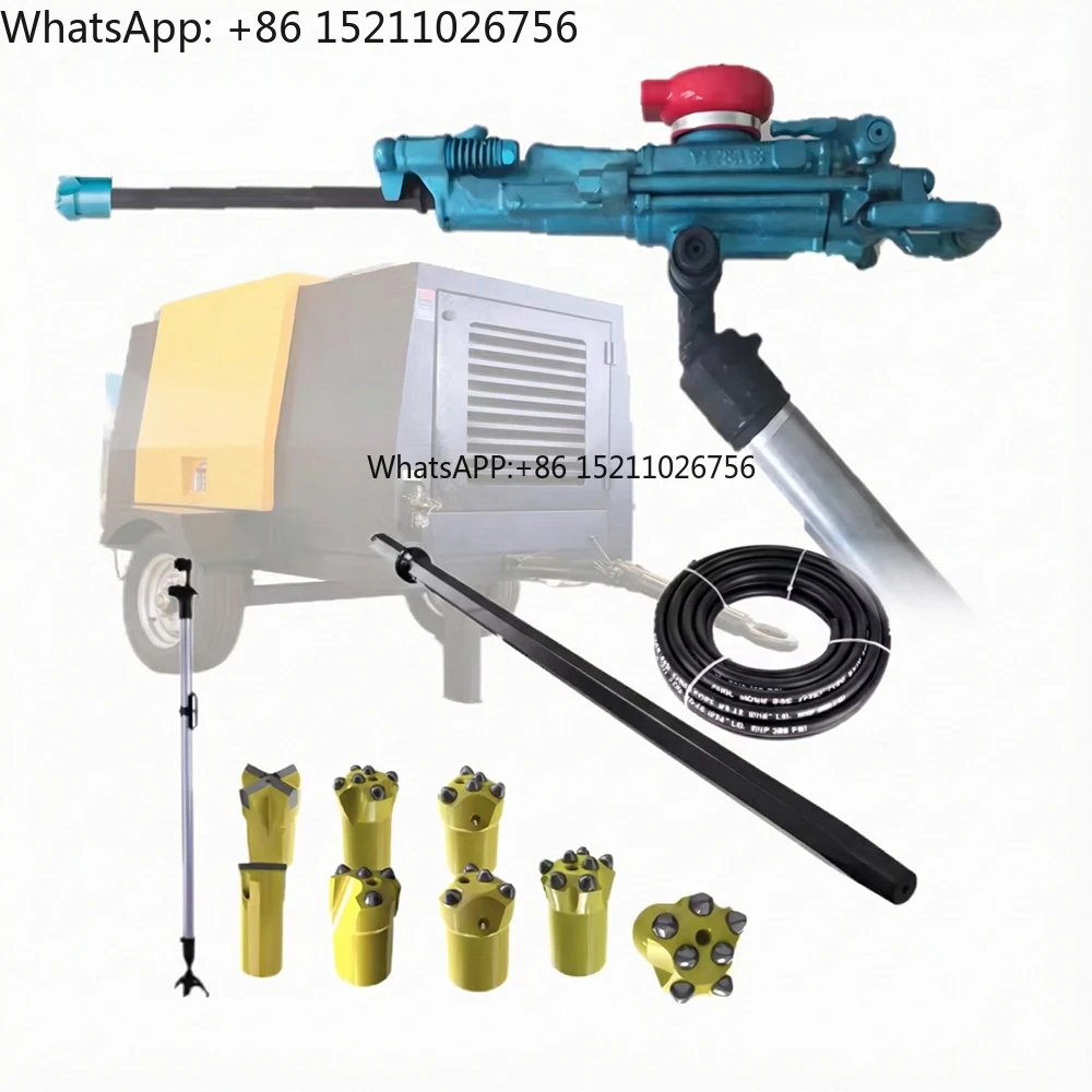 YT 28 Pusher Mine Bore Small Airleg Handheld Hand Held Mining Pneumatic Jack Hammer Rock Drill Prices Equipment Kaishan