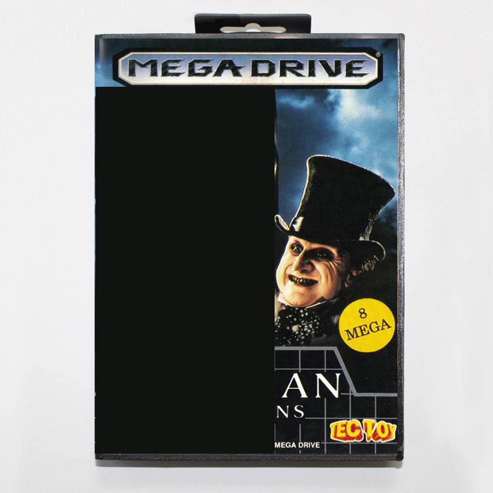 Nova chegada bat retorna md cartão de jogo 16 bits br capa para sega megadrive genesis cartucho console de videogame