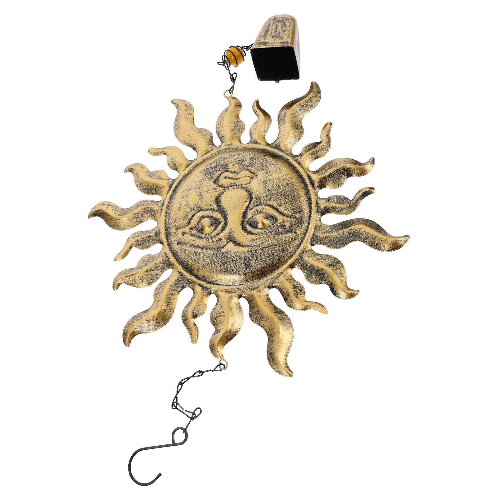 

Outdoor Wind Chime Iron Bell Hanging Pendant Retro Wind Bell for Garden Patio Relaxing Atmosphere Memorial Windchime