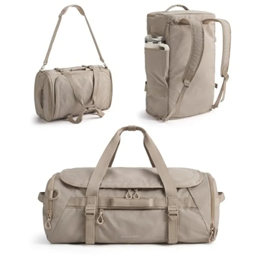 4-IN-1 Duffle Bag for Travel 40L Travel Bag Gym Duffle TSA Carry on Backpack with Shoes Compartment and Wet Pocket Water-resist