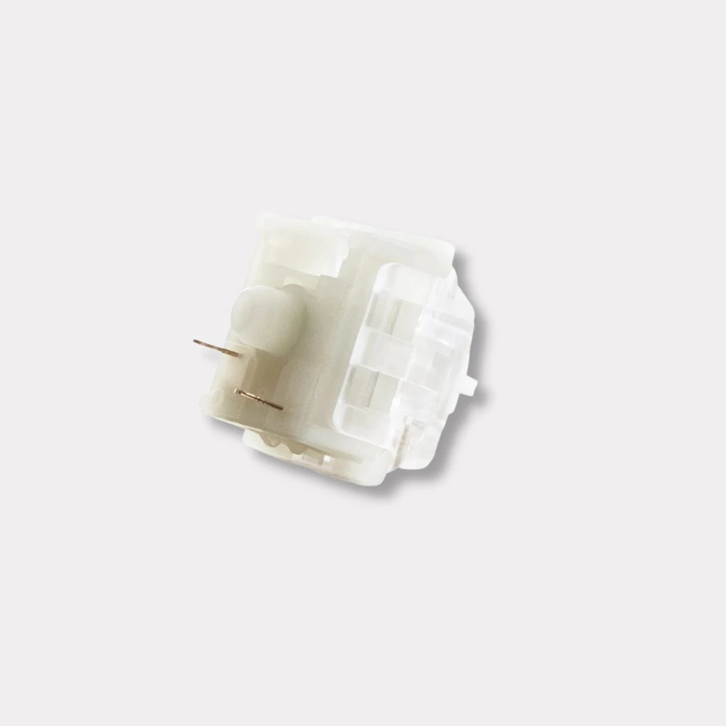 Imagem -04 - Ktt Kang White Linear Switch para Teclado Mecânico Pom Axis Banhado a Ouro Spring Budget pc House Pinos