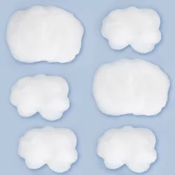 6pcs Artificial Cloud Props Imitation 3D Cloud Hanging Decorations Cloud Shape Room DIY Decorative Wedding Party Decor