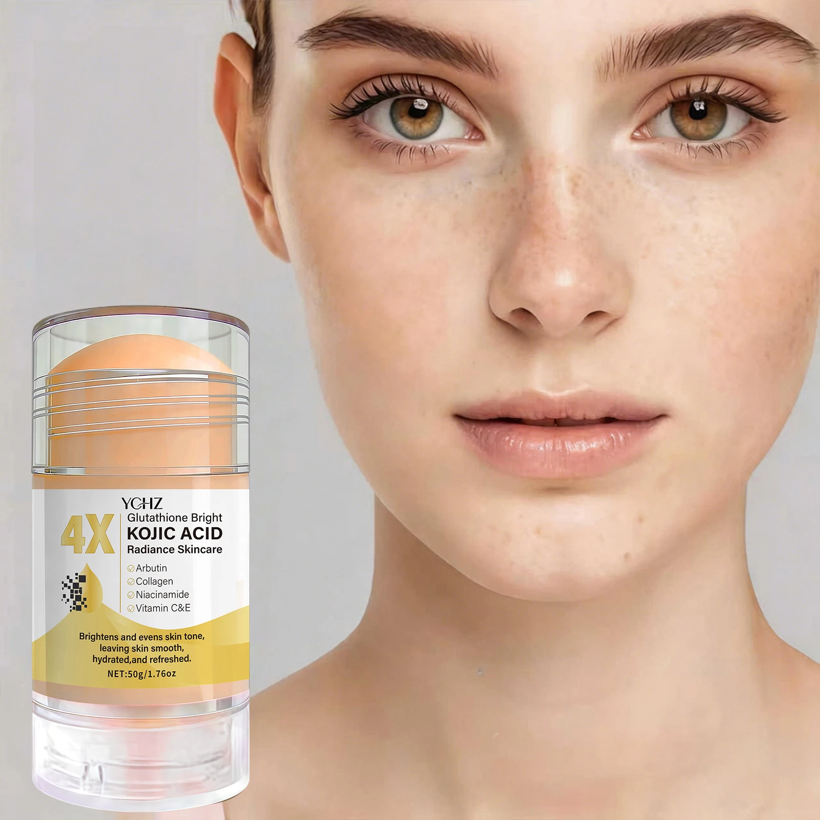 Kojic Acid Cream Stick, Evens Out Skin Tone, Eliminates Dark Spots and Dullness - Non-Greasy, Suitable for Both Men and Women - Whitening and Moisturizing Cream, for Day and Night Use - 50g - view 5