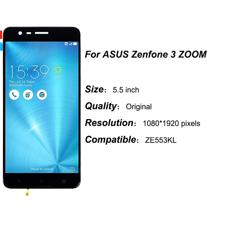AMOLED LCD for ASUS Zenfone 3 Zoom ZE553KL 5.5 Display