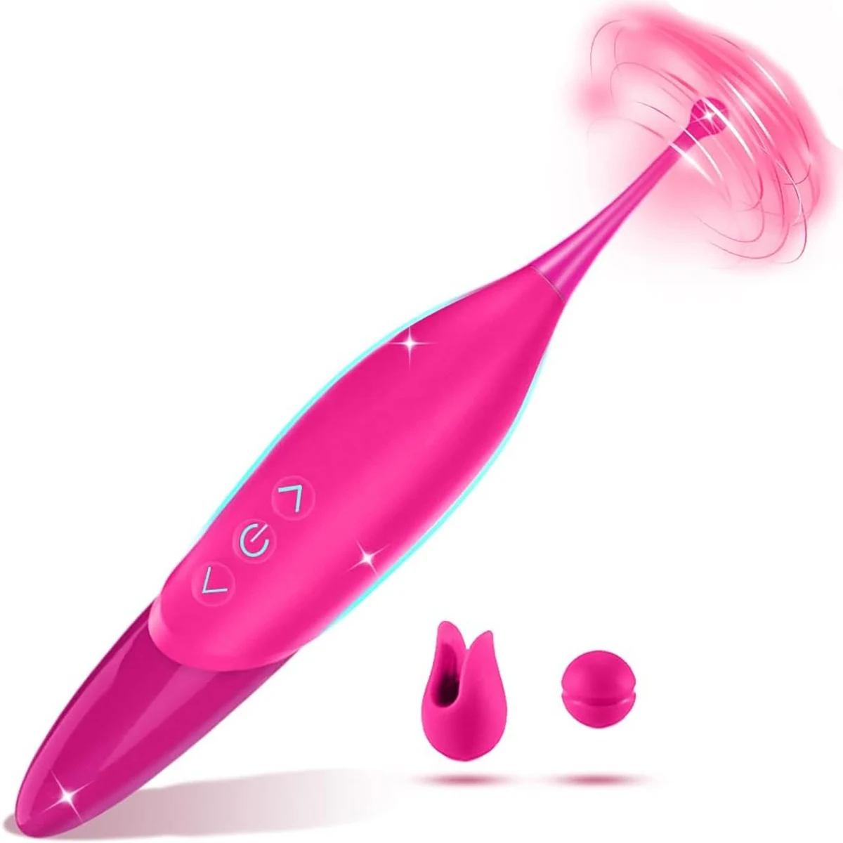 Mini Clitoris G Spot Vibrator for Women 3 Attached Silicone Heads Penis Clitoral Stimulator Wand 10 Vibrations Dildo Sex Toys 18