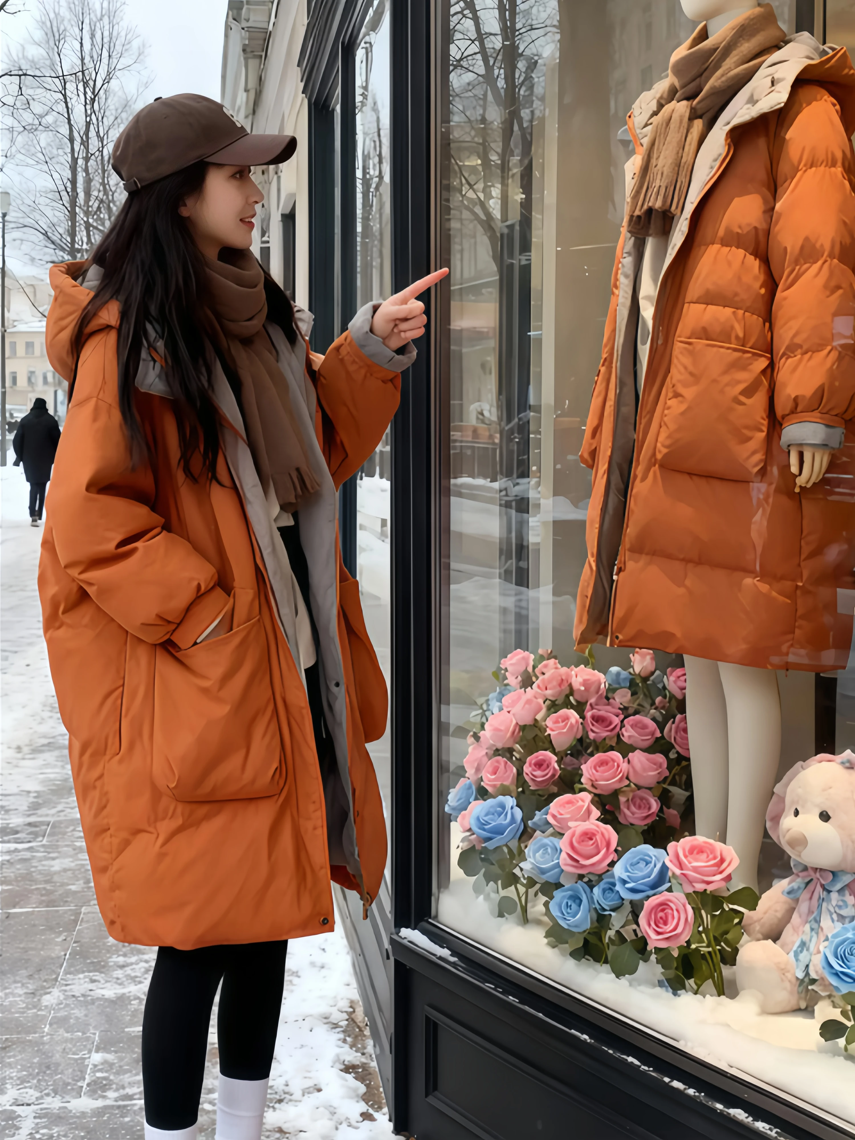 

Fashionable Double-Sided Wear Thickened Warm Cotton Jacket Women's Loose Fit Hooded Coat Autumn Winter New Style Slimming Out...