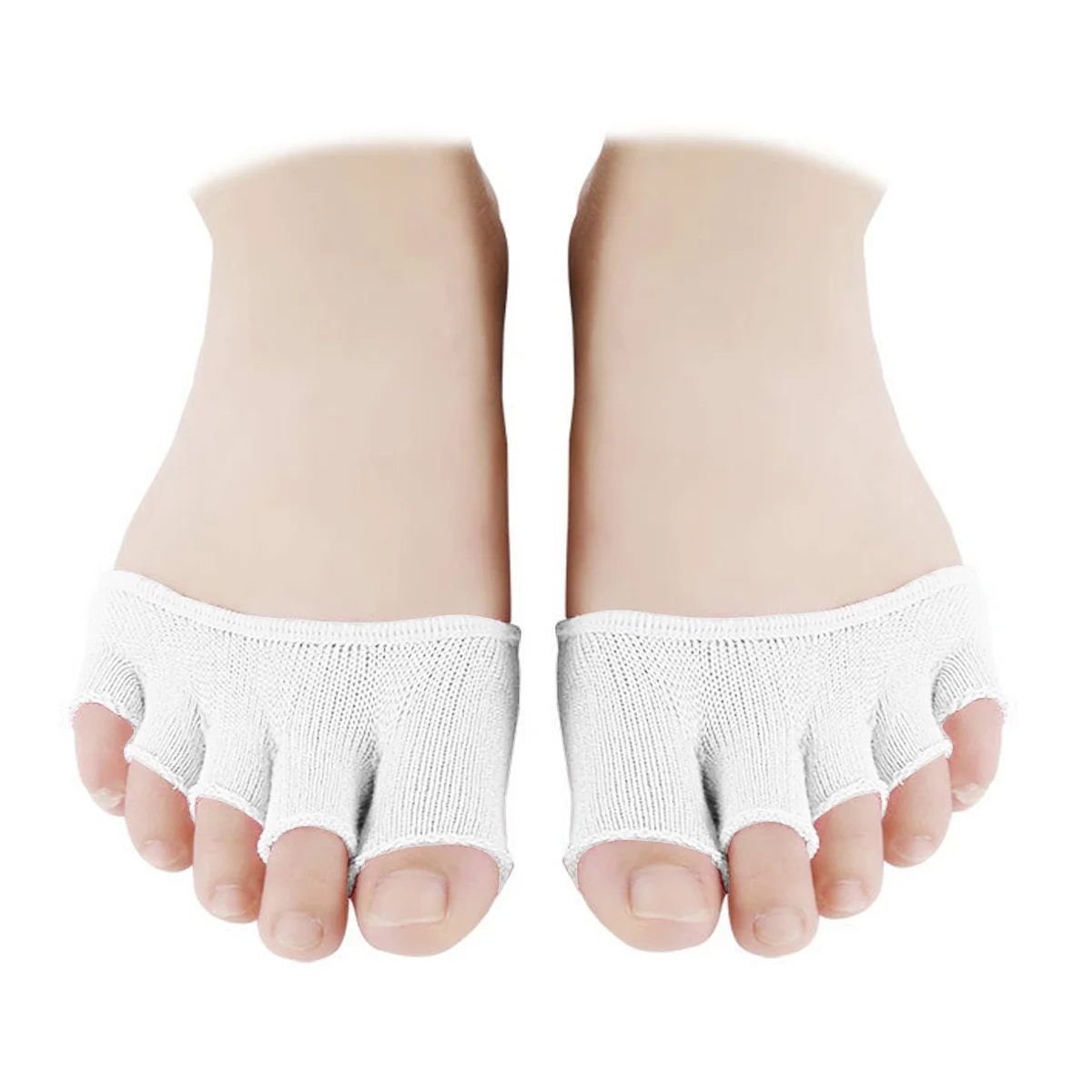 

4pcs Toe Women'S 5-Toe Half Cotton Breathable Sweat-Absorbing No Show Socks No Show Socks For Yoga Fitness Wear