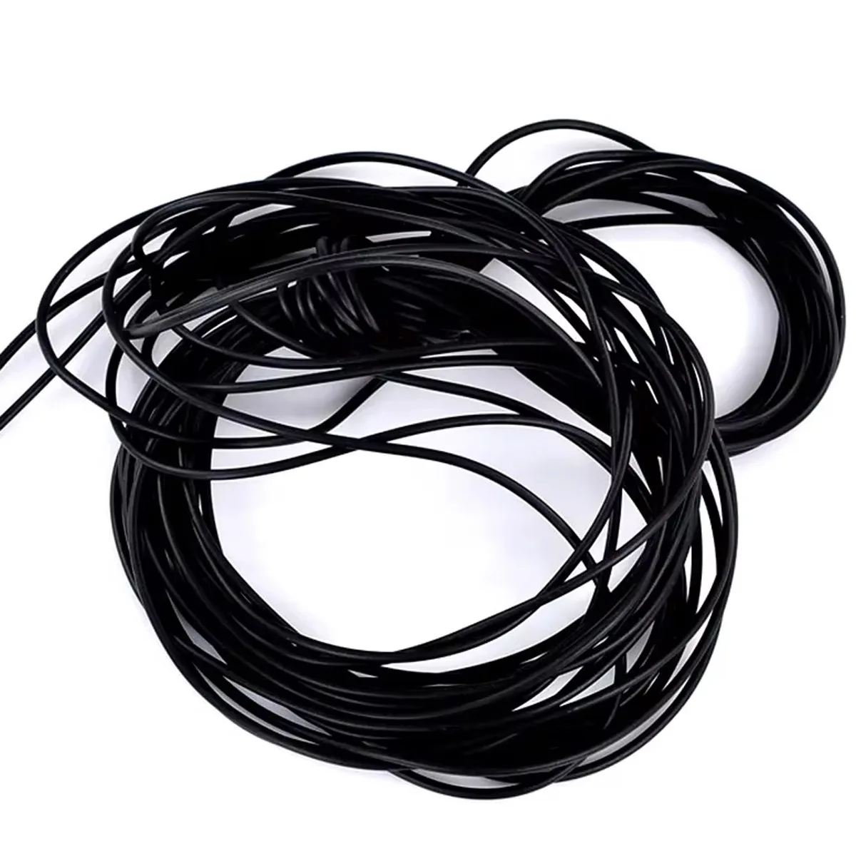 

10M Rubber Cord Black Round Jewelry Craft DIY Findings 2mm(1/8") Dia.