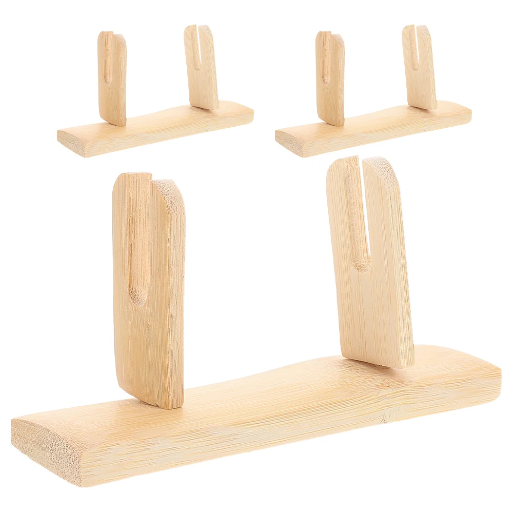 

3pcs Holder Japanese Hand Fan Stand Display Sturdy Material Decorative Home Use Folding Fan Easel Storage Stand Handcrafted