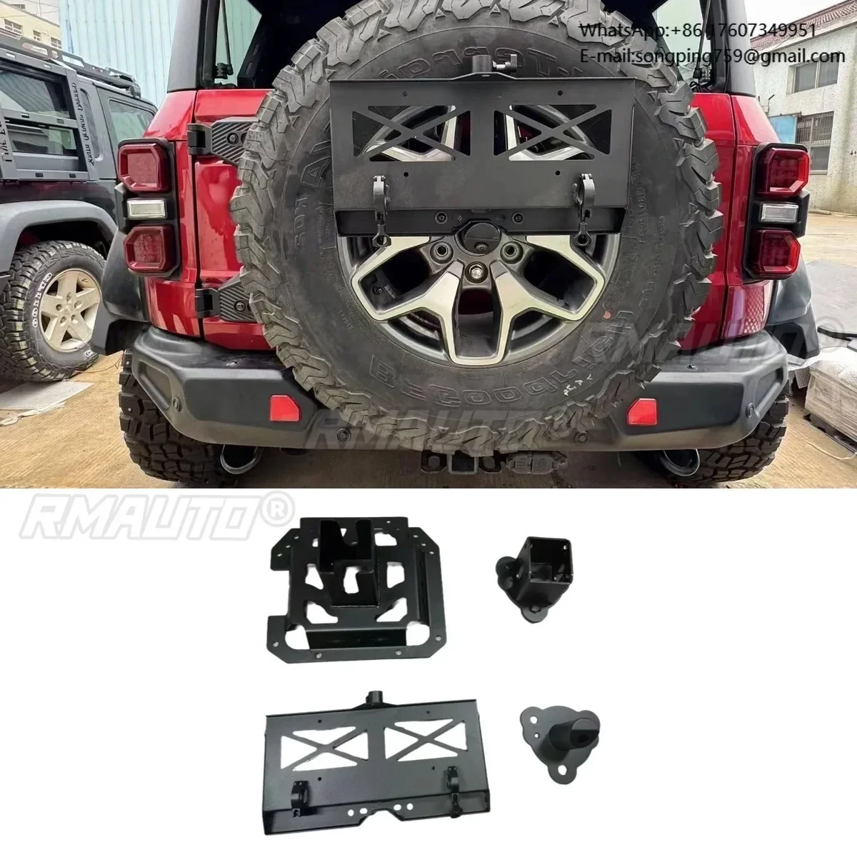 Car Spare Tire Mount Body Kit Car Accessories For Ford Bronco 2021-2024