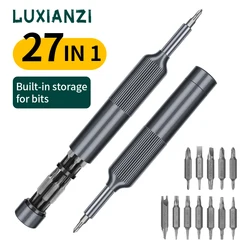 LUXIANZI 27 in 1 Screwdriver Set S2 Alloy Steel Magnetic Bits Pen Portable Household Small Precision Repair Tool Screw Driver