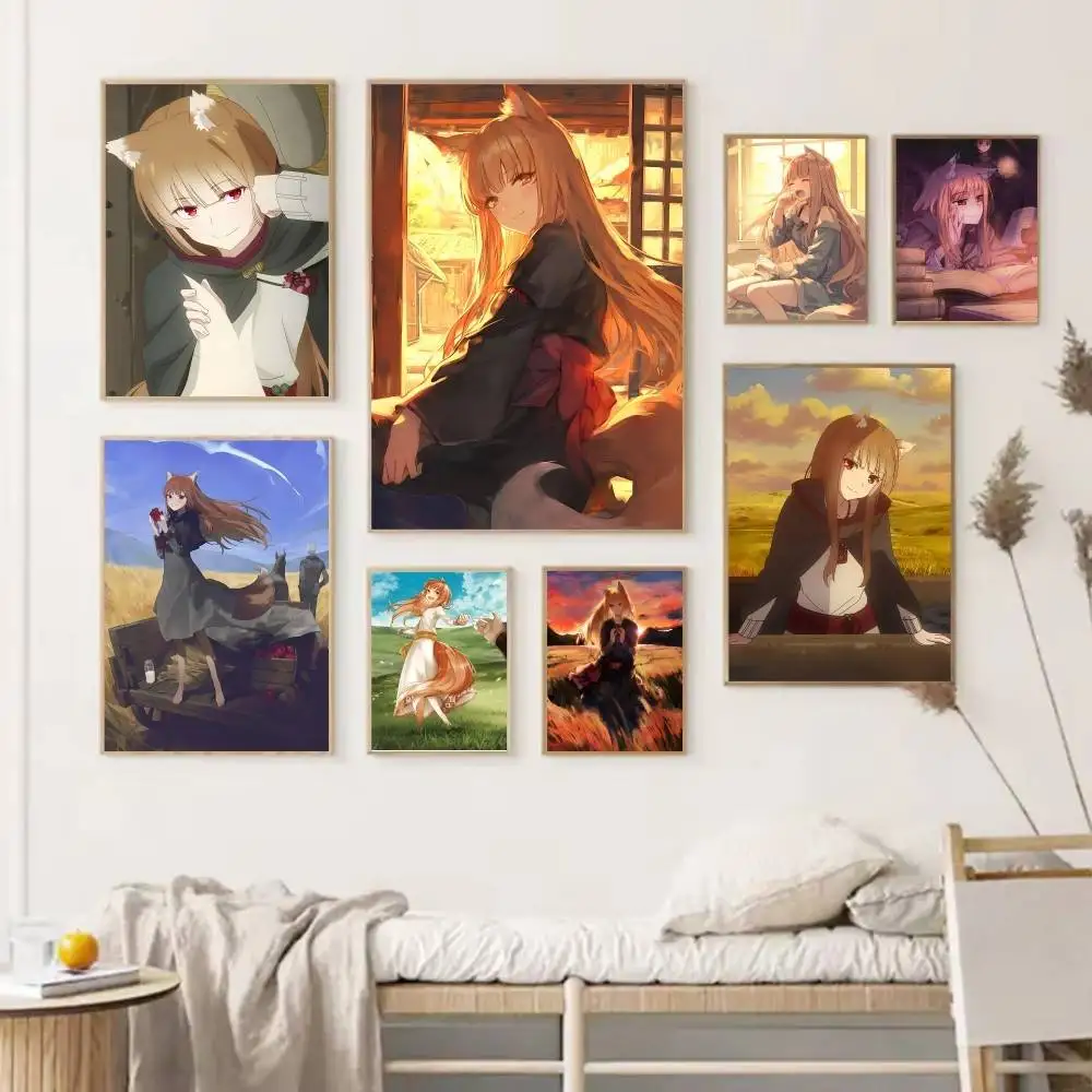 Anime Holo S-Spice And W-Wolf Posters HD Print Vintage Wall Art Decor for Home Study Room