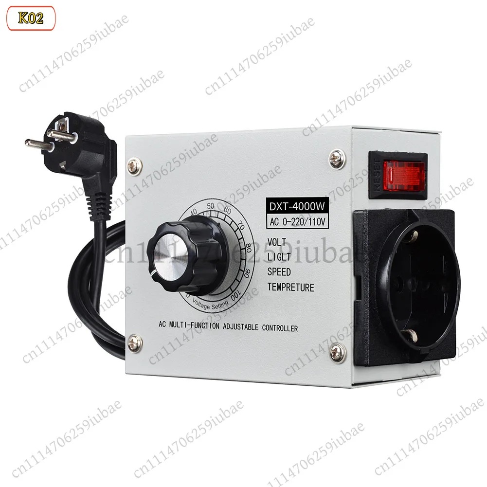 M 4000W Multifunctional Adjustable Voltage Controller AC 110V/220V Dimmer For Resistors Heating Systems Fans Temperature Control