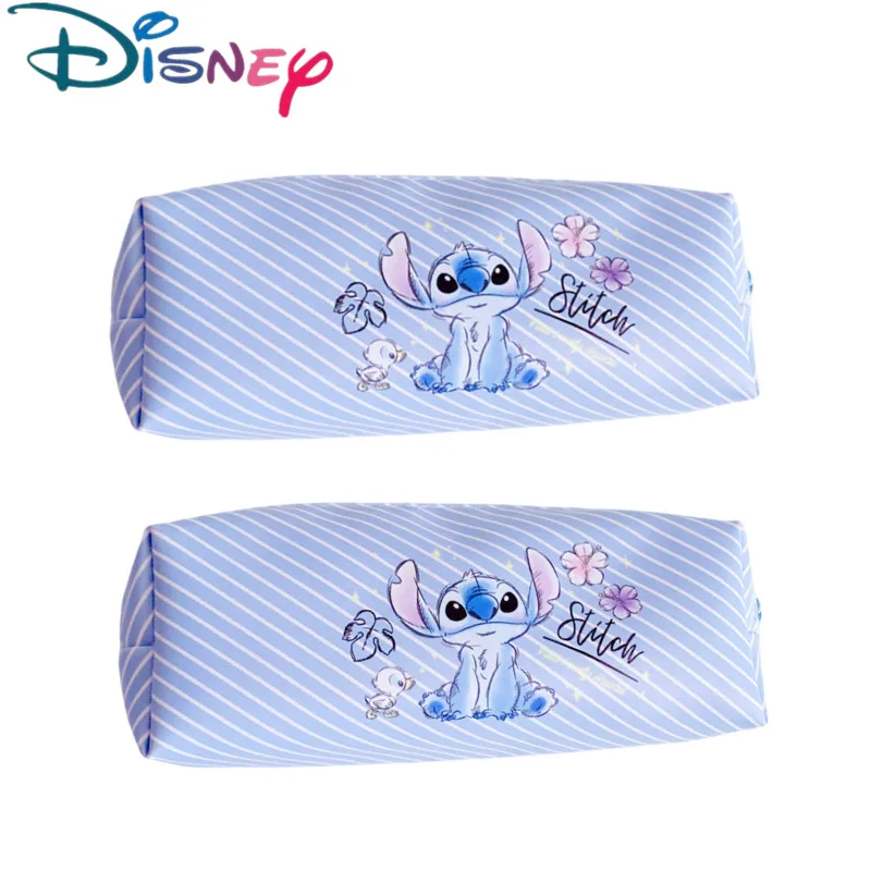 Estuche de lápices de Anime de Stitch de Disney, bolsa de bolígrafo con estampado de Stitch, bolsa de almacenamiento para estudiantes de dibujos