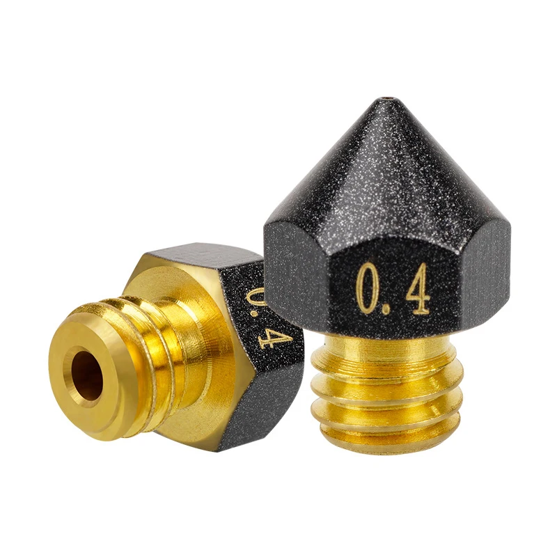 3D Printer Parts MK8 Nozzle Brass Teflon Coated 0.4mm For 1.75MM Supplies CR10 CR10S Ender-3 3D Printer Extruder Head Nozzle MK8