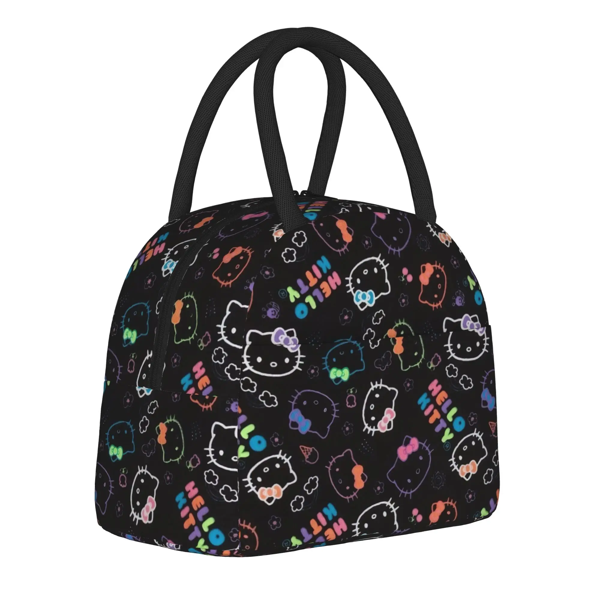 

Kawaii Hello Kitty Insulated Lunch Bag Large Cute Cartoon Lunch Container Cooler Bag Tote Lunch Box Beach Food Storage Bags