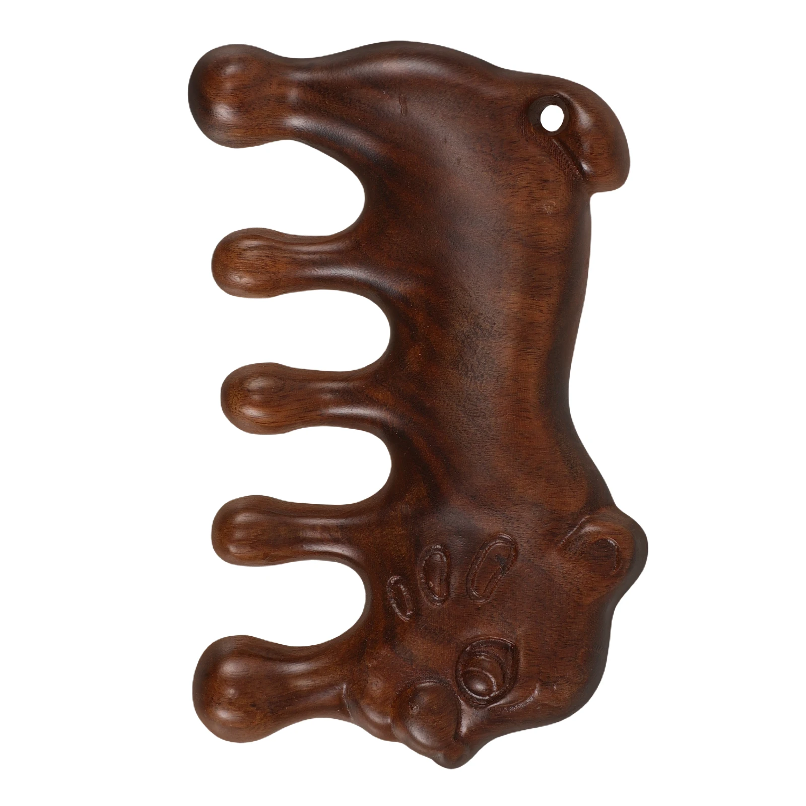 

Wooden Scalp Comb Wide Portable Dark Brown Grain for Daily Hair Care and Relaxation