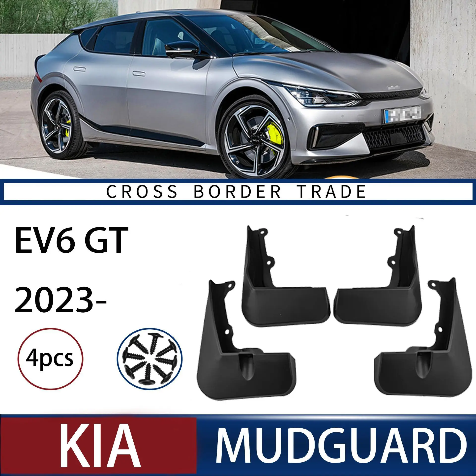 

FOR Kia EV6 GT 2022 2023 Car Molded Mud Flaps Splash Guards Mudguards Front Rear Styling Front Rear Car Accessories