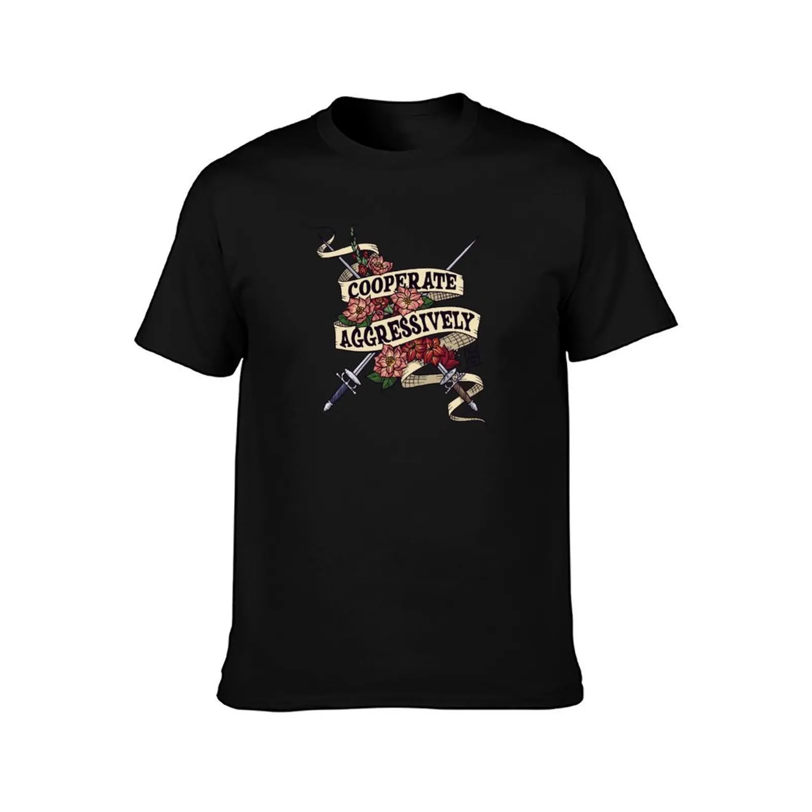 Cooperate Aggressively T-Shirt Sports Casual Breathable Tee Shirt