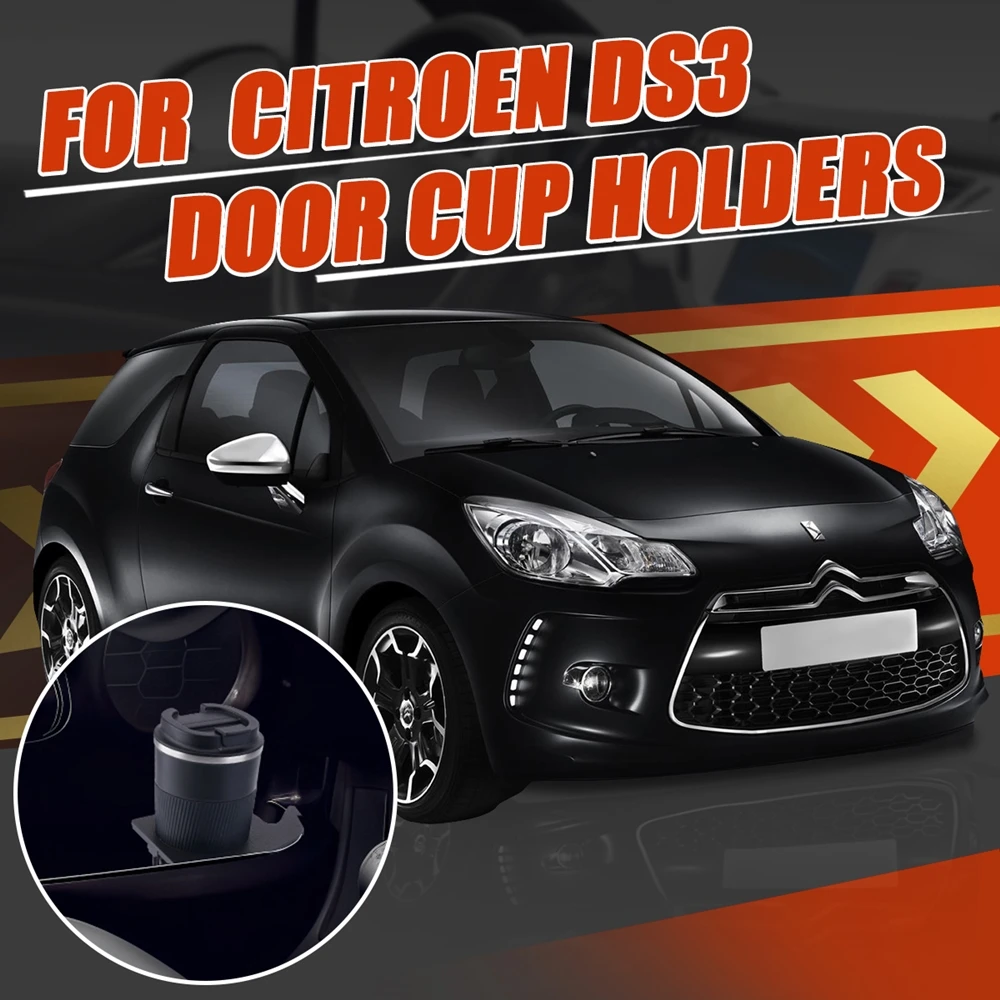 2PCS Car Door Armrest Cup Holder For Citroen DS3