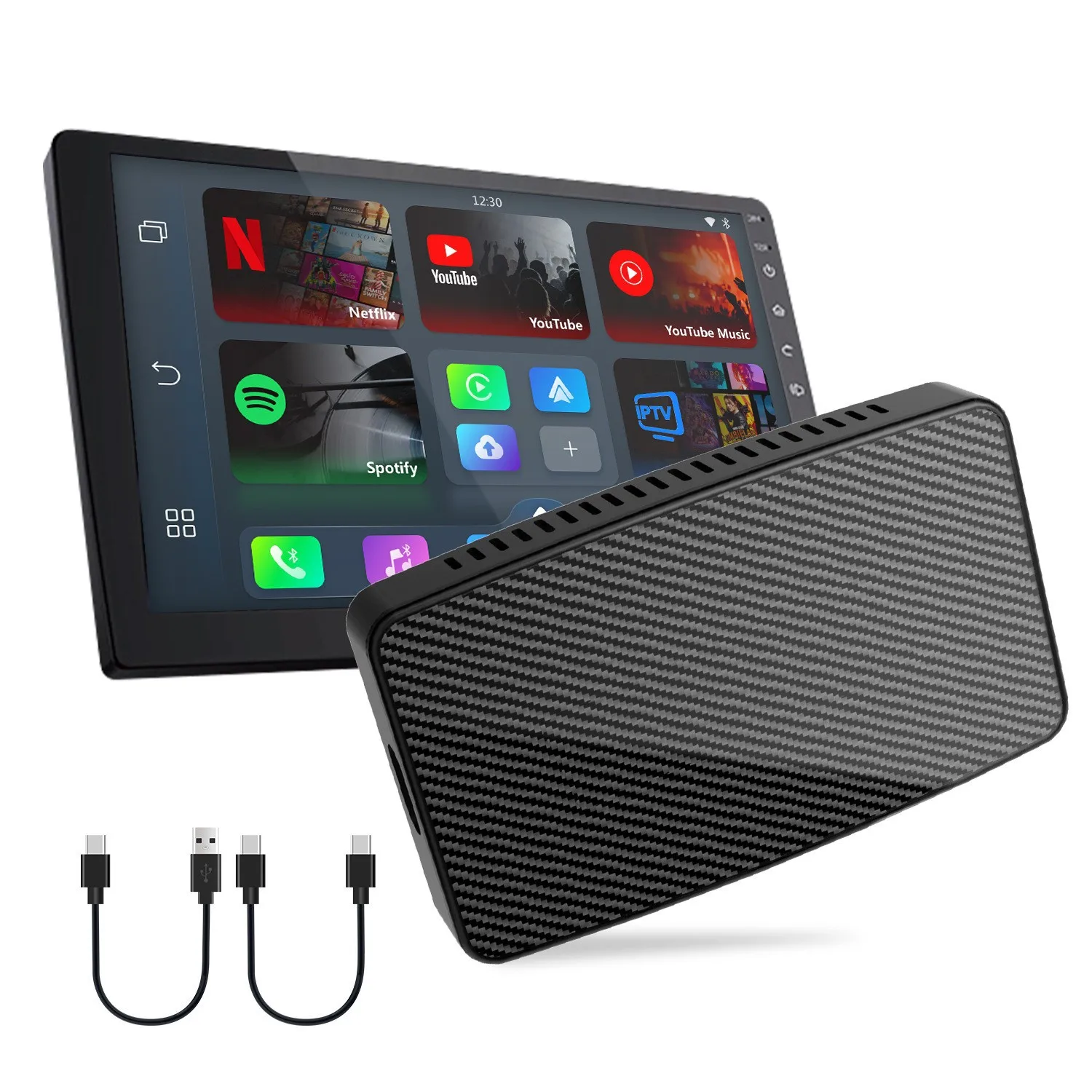 

Wireless CarPlay/Android Auto Car Android Box Support YouTube/Netflix Player