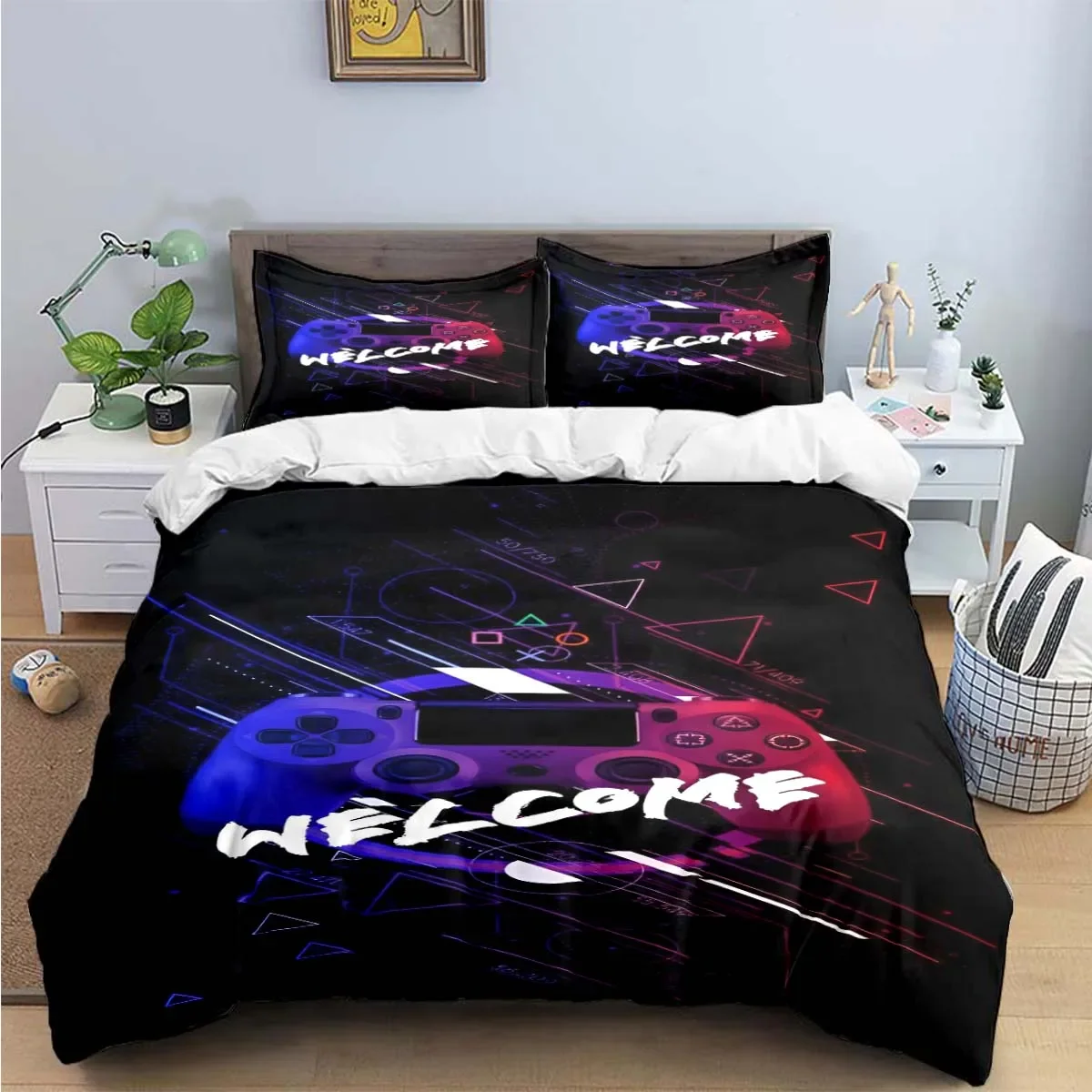 Gamer Controller  Print Bedding Sets Exquisite Bed Supplies Set Duvet Cover Bed Comforter Set Bedding Set Luxury Birthday Gift