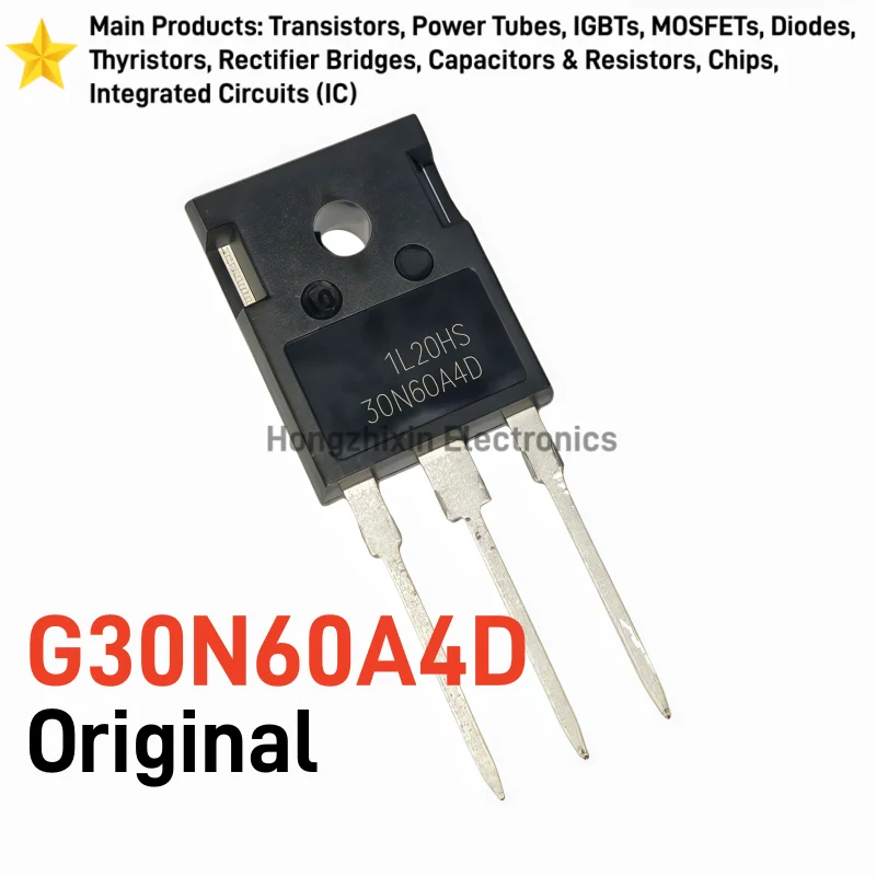 5/10PCS Original G30N60A4D TO-247 IGBT 600V 75A Silk Screen 30N60A4D Power Switch Transistor