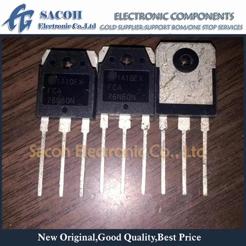 

Refurbished Original 5Pcs/Lot FCA76N60N FCA76N60 TO-3P 76A 600V Power MOSFET Transistor