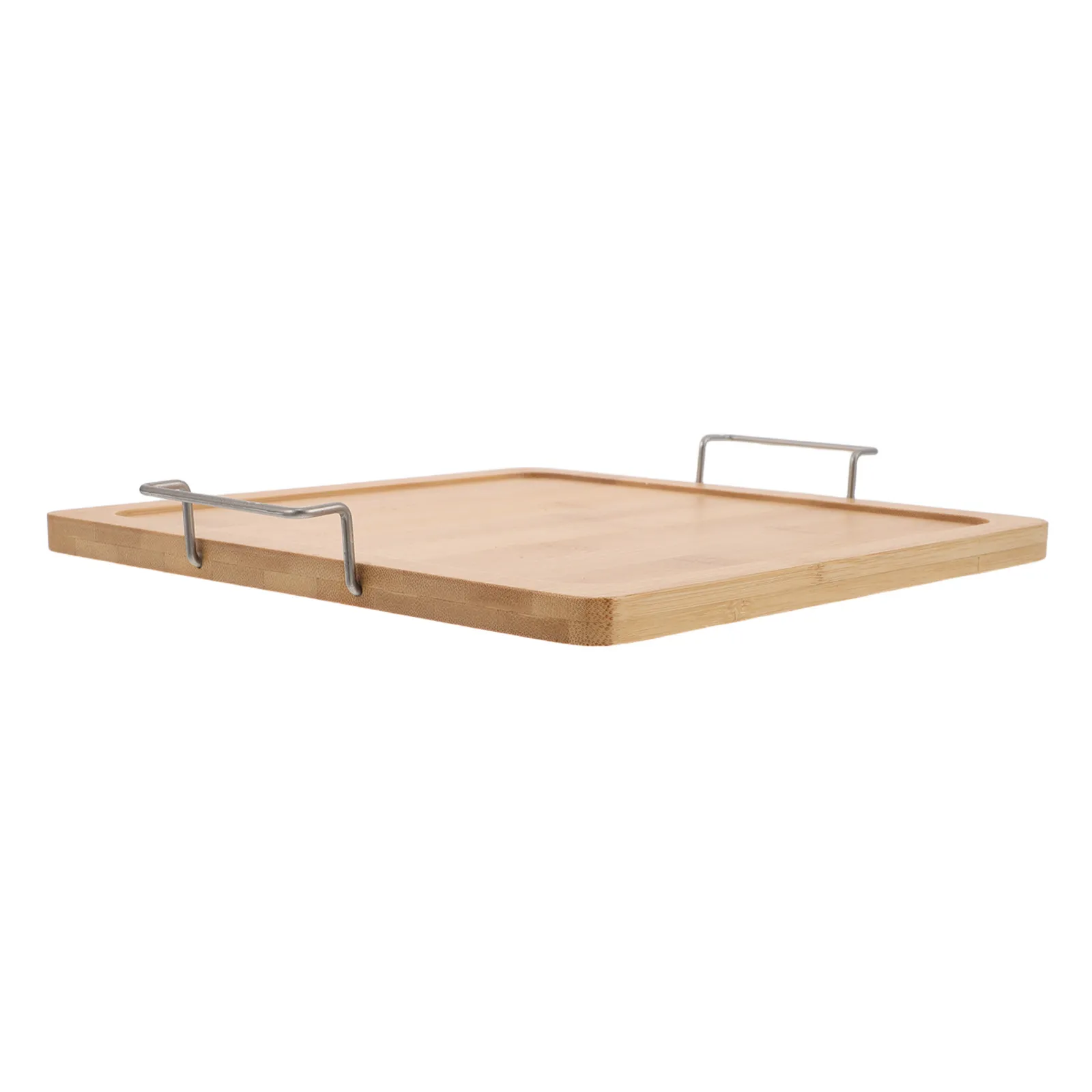 

Wooden Dinner Tray Rectangle Bamboo Tea Serving Tray Handles Charcuterie Platter Home Hotel Bamboo Wine Serving Trays