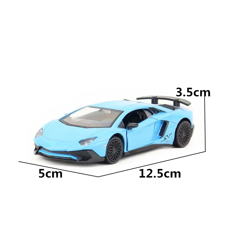 1:36 Lamborghini Aventador LP750-4 SV Coupe Toy Car RMZ City Diecast Metal Miniature Model Pull Back Collection Gift For Boy