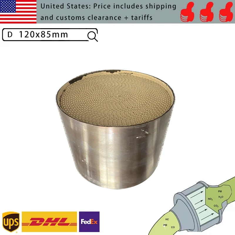 120x85mm Metal DOC For Diesel Catalyst For EURO5 6 Standards Exhaust System Part To Enhance Vehicle Engine Performance