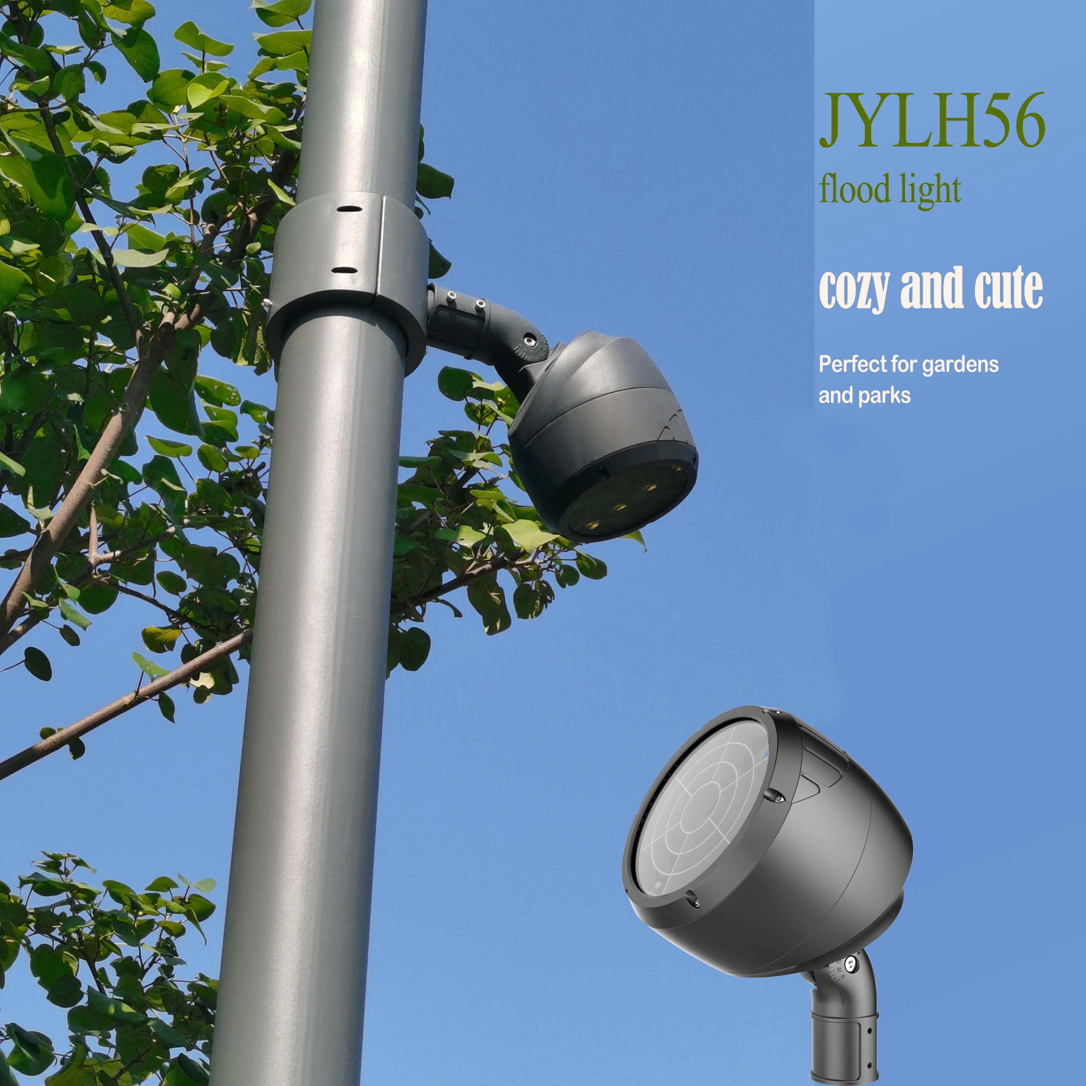 JYLH56 Rounded IP66 Outdoor 50W aluminum 3535 LED landscaping projection lamp