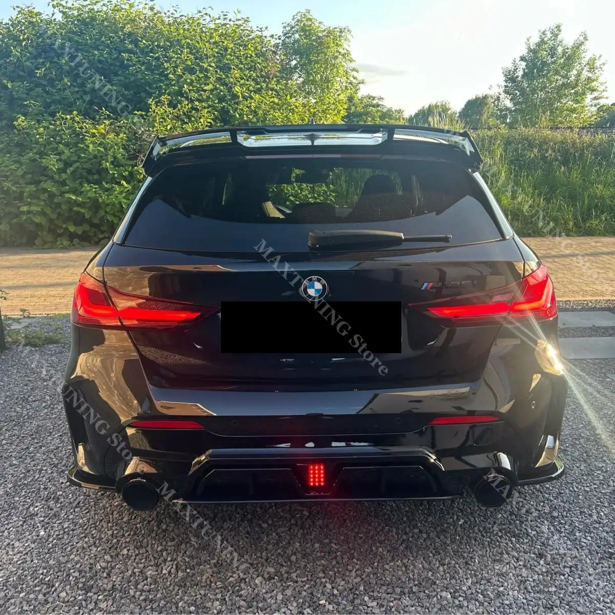 Rear Side Splitters For BMW 1 Series F40 M Sport M Pack / M135i 2019-2024 Diffuser Exhaust Pipe Trim Cover ABS Body Kits Tuning view 2