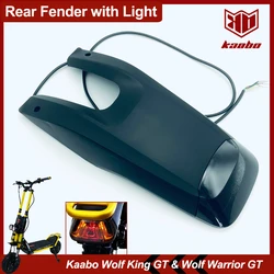 Wolf GT Rear Fender with Taillight Turn Signal Light Turning Mudguard for Kaabo Wolf King GT Warrior PRO PLUS Electric Scooter