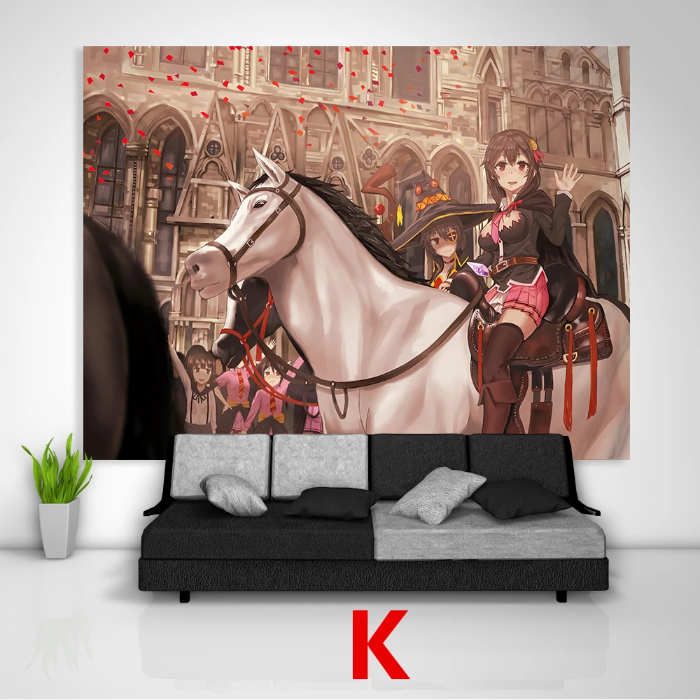 Canvas Painting Posters KonoSuba Aqua Megumin Darkness Yunyun Tapestry Art Wall Decor Home Decor Children Room Decor Pictures