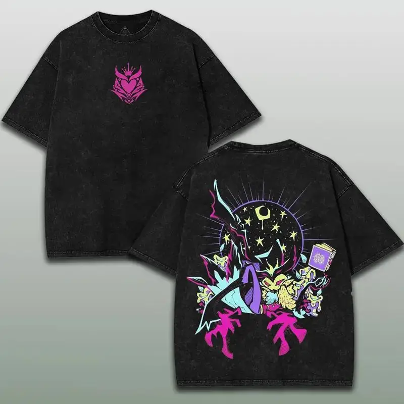 

Hazbin Hotel Sir Pentious Printed Tee Men Women Washed Cotton T-shirts Manga Vintage T Shirt Harajuku Male Short Sleeve Tshirt