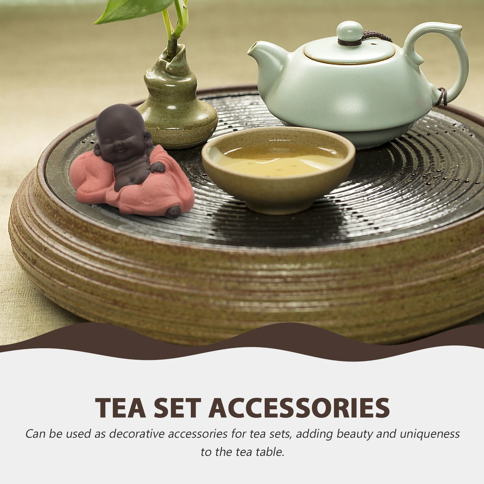 

Buddha Office Decor Purple Sands Tea Pet Mini Chinese Craft Statue Desktop Decor For Home Office Tea Room