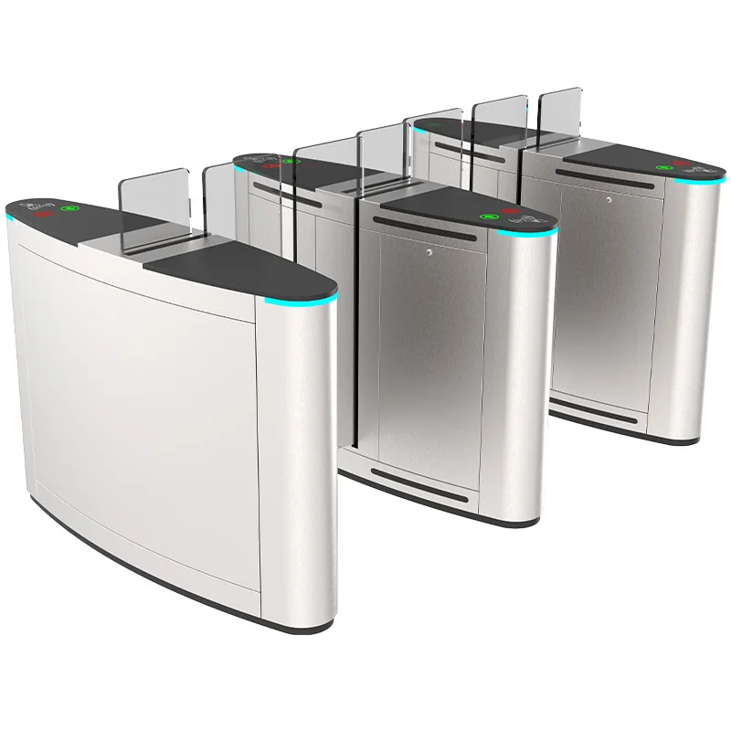 Airport Entry Checking Face Recognize Machine Affordable Flap Barrier Price Full Height Acrylic Barrier Turnstile Sliding Gate