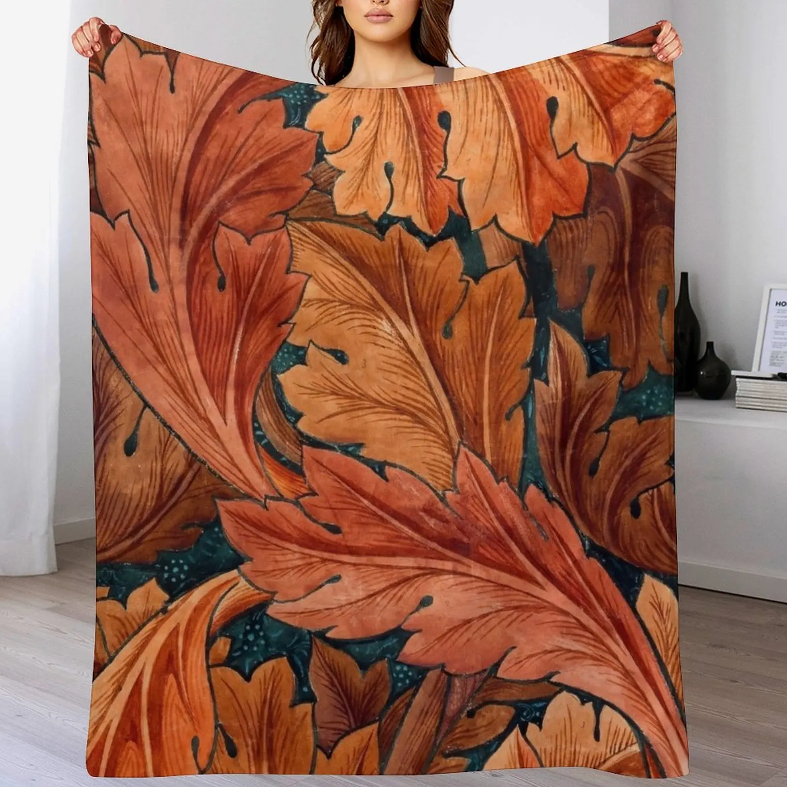 

William Morris's Acanthus (1879-1881) famous artwork. Original from The Birmingham Museum Throw Blanket Anniversary gift for him
