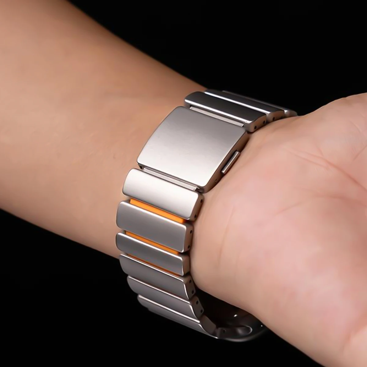 Luxuriöses Titan-Metallarmband für Samsung Galaxy Watch Ultra 2 2025 2024 47mm Magnetisches Silikon-Armband Herren Business-Accessoires – Detail 7