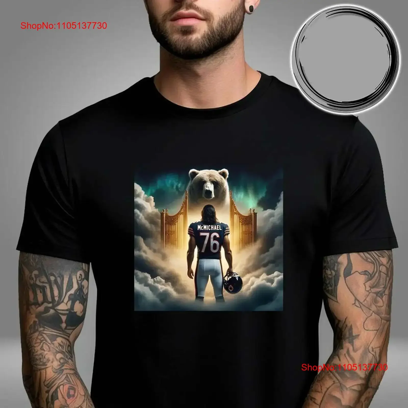 تي شيرت Steve McMichael Rest In Peace Mongo The Heavens مقاس S 4XL عتيق ملابس الشارع المغسولة جرافيك ممتد #1