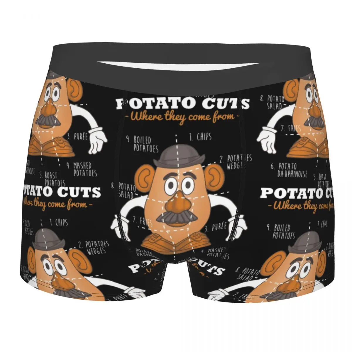 

Мужское длинное нижнее белье с изображением картофеля из мультфильма «История игрушек», боксеры, новинка, мягкие трусы для мужчин