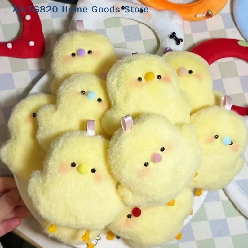 

[TG820]1/2pcs Cute Little Yellow Chicken Pendant Plush Toy Doll Net Red Chick Mini Bag Pendant Keychain Doll