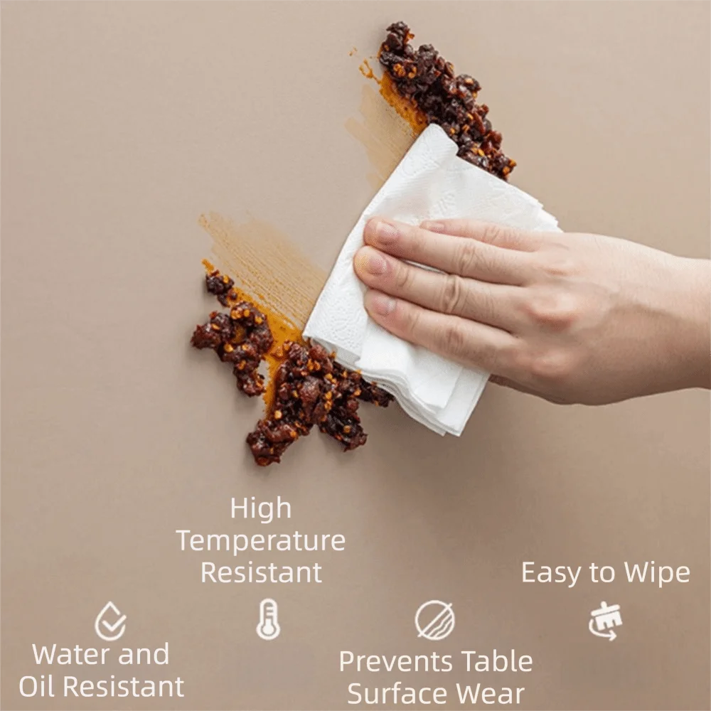 PU Leather Stretch Tablecloth Oil Proof 60/80cm Elastic Table Cover Stretchable Waterproof Round Table Cover Outdoor Picnic