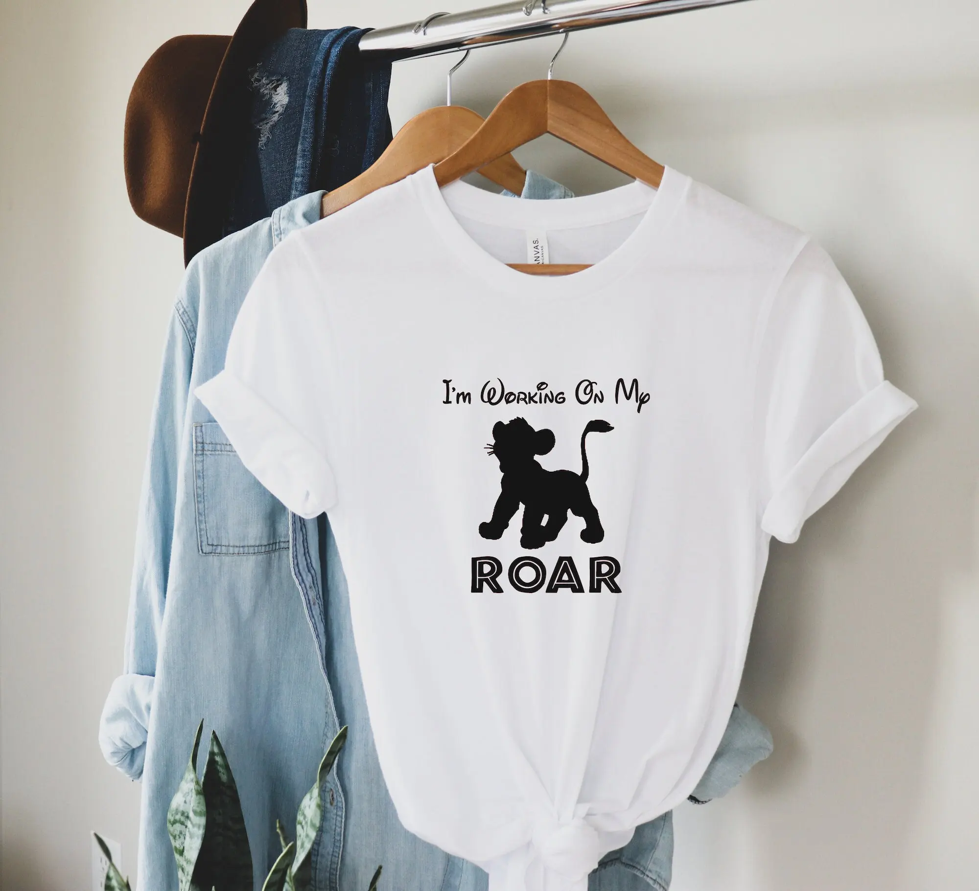 Lion Lover T Shirt I'M Working On My Roar Funny Animal Cute For