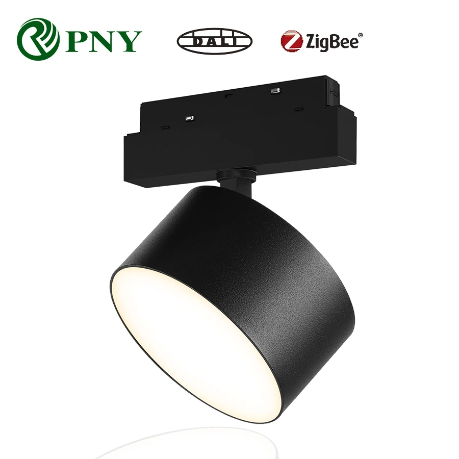 

PNY Smart LED Magnetic Track Light Zigbee Tuya Dimmable DALI DC48v Magnetic Track Lighting System 10W 15W 20W Magnet Rail Lamp