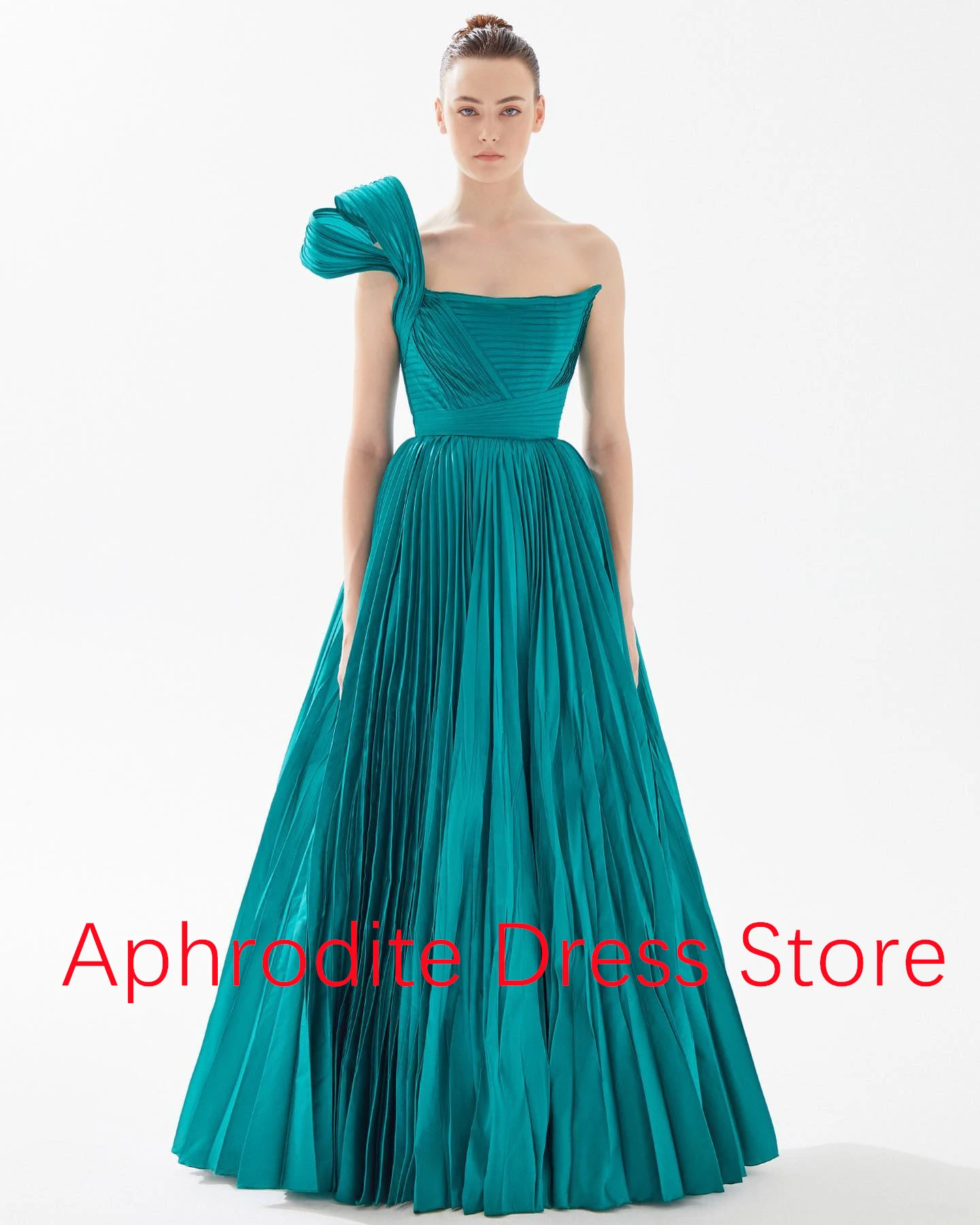 Customized High Quality Satin One Shoulder Evening Dresses Modern Strapless A-Line Sleeveless Zipper Back Homecoming G