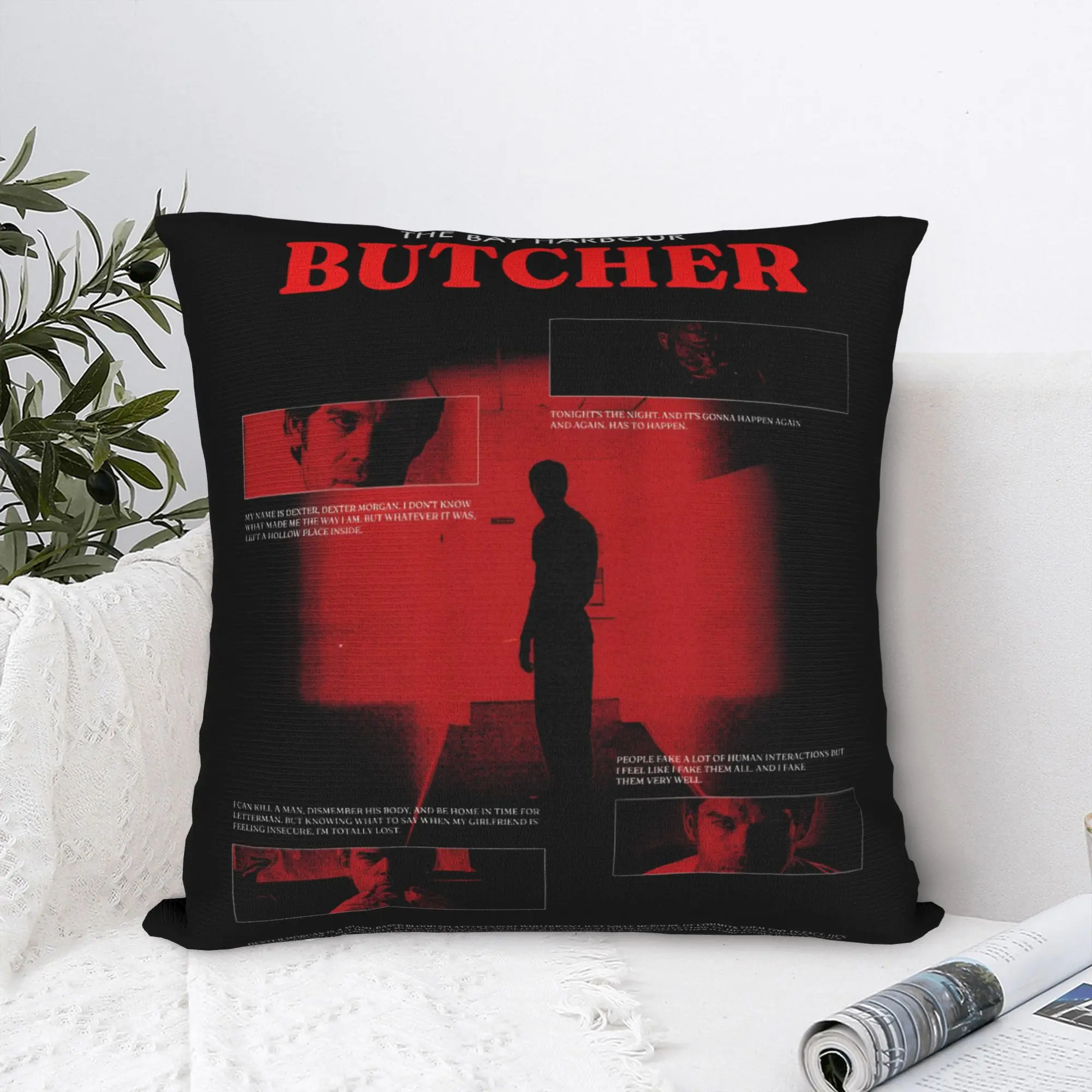 Printing Dexter Morgan TV Show Pillowcase Cushion Cover Decoration Blood Never Lies Throw Pillow Case Cover Bed Zippered 45X45cm